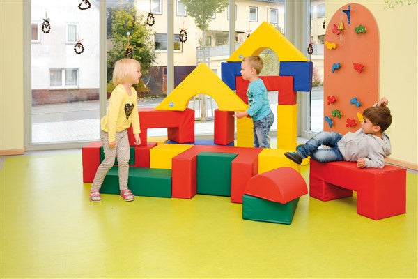 Softplay bouwstenen set A 21-delig, meerdere kleuren mogelijk