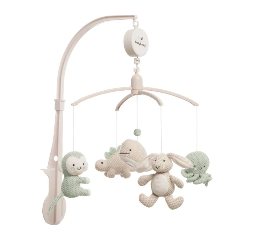 Music Mobile Animals laurel green/warm linen