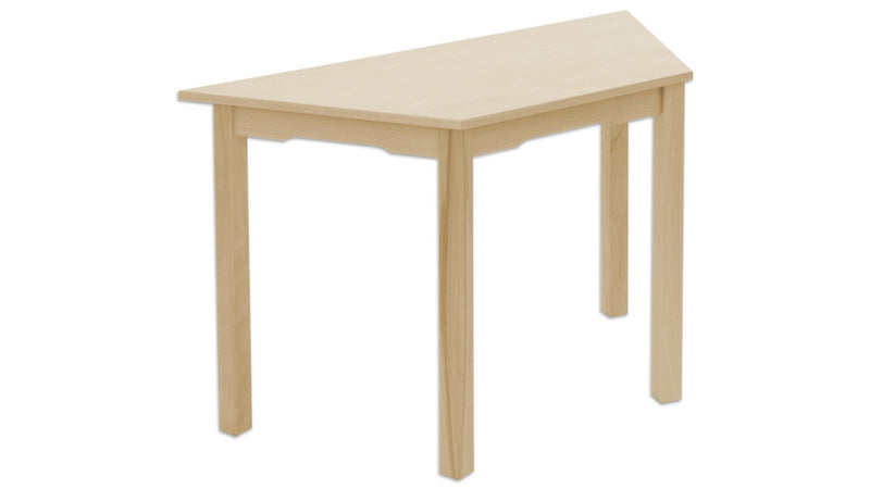 Houten tafel trapezium, 120 x 60/60