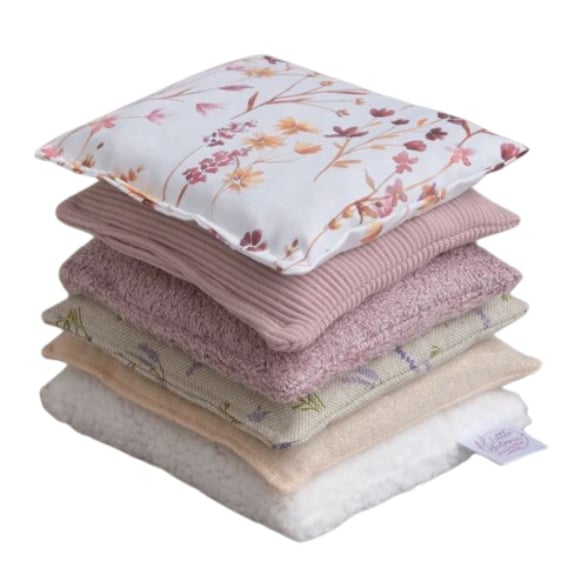 Sensorische pittenzakjes - Mauve, 6 stuks