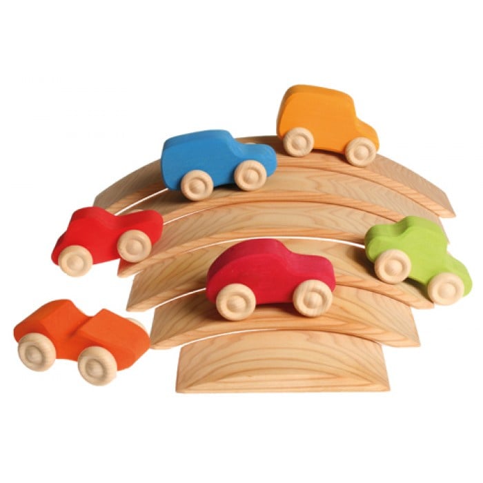Grimms auto's gekleurd, 6 stuks