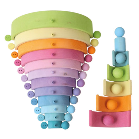 Grimms Houten knopen pastel