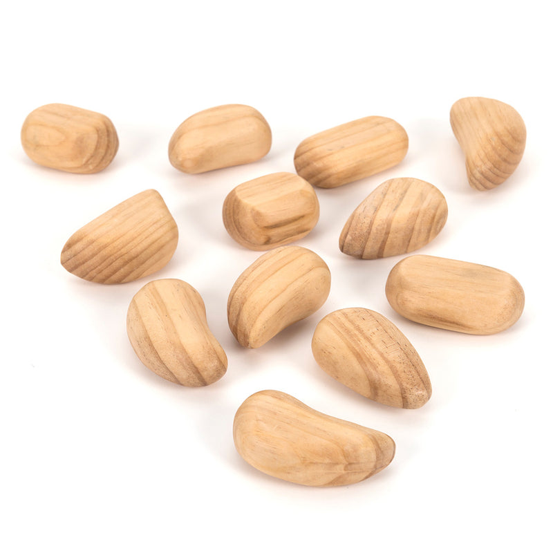 Houten kiezelstenen