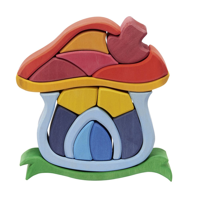 Wooden mushroom house