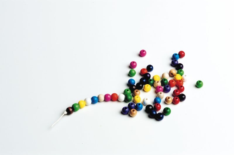 Mix of small, round beads in various colors