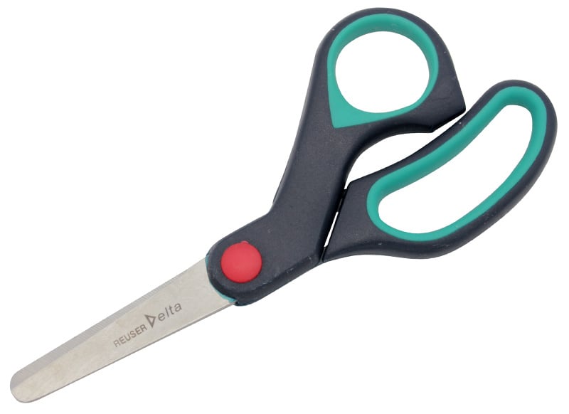 Universal scissors with soft grip, right-handed, 14 cm
