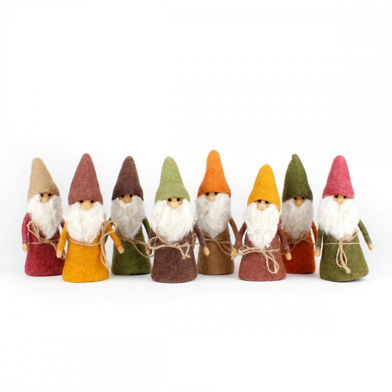 Gnomes Earth Tones, 8 pieces