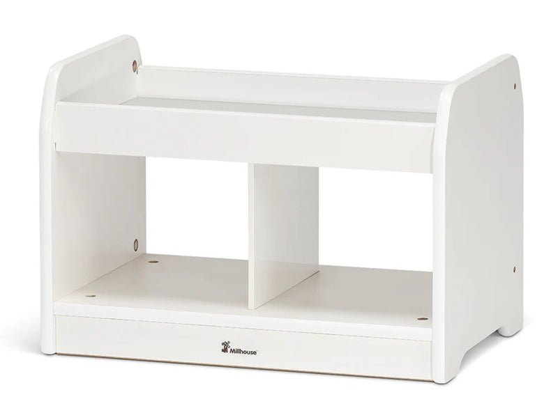 Compacte lage opbergkast wit