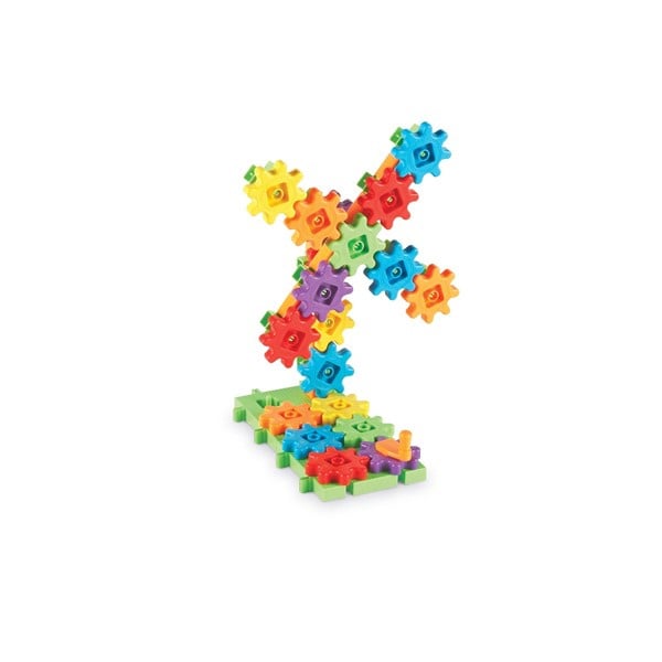 Building set 100-piece colored gears