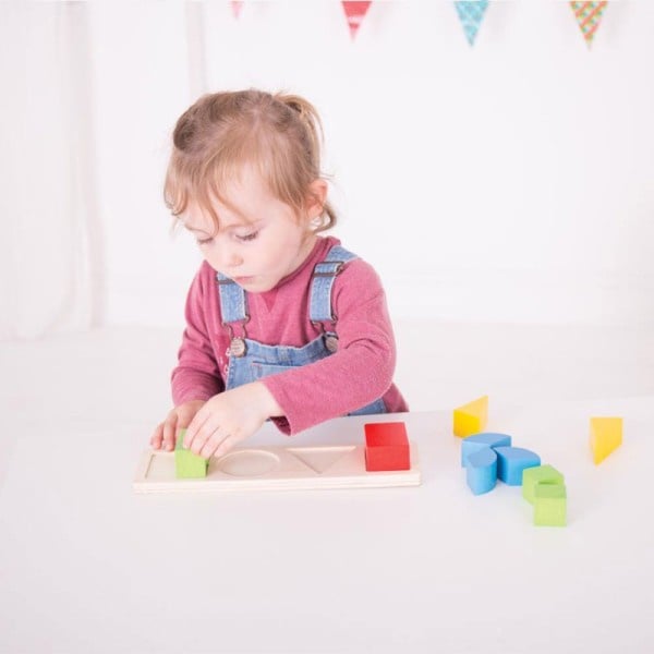 Houten driehoek puzzelbord