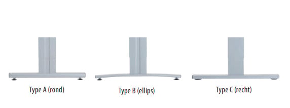 Basic rectangular meeting table, adjustable 62-86 cm.