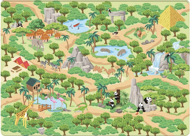 Fluweelzacht speeltapijt The Jungle (130 x 180 cm)