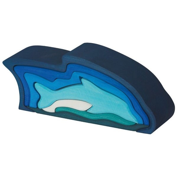 Wooden dolphin building kit