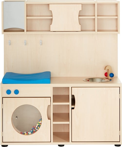 Chest of drawers with washing machine birch decor