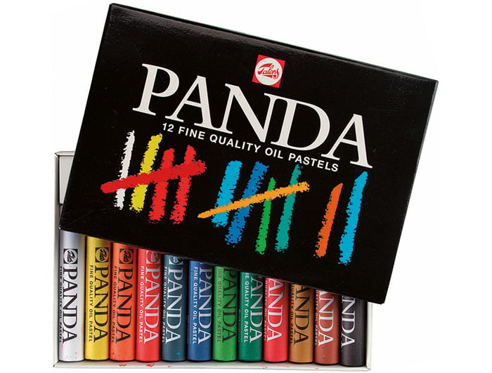 Oil pastels Talens Panda, 12 assorted