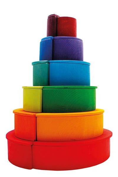 Grimms halve cirkels gekleurd