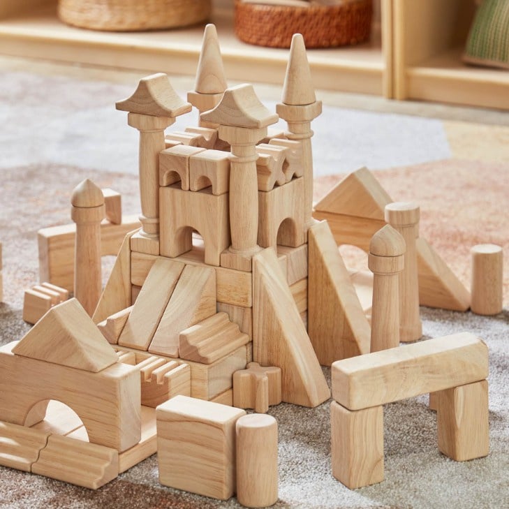 Wooden architectural building blocks
