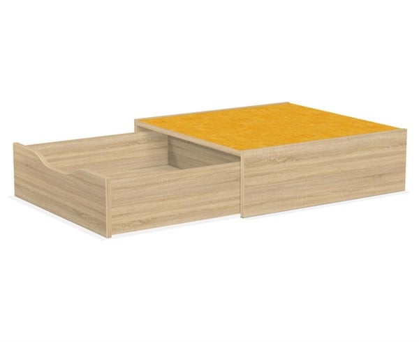 # Square stage section with rolling case 75 x 75 cm, height 24 cm