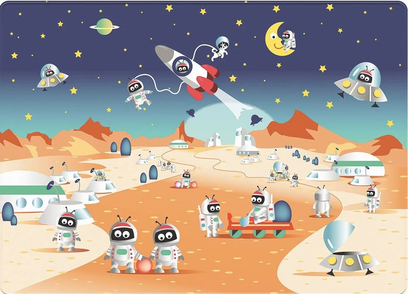 Velvet soft playmat the Space (130 x 180 cm)