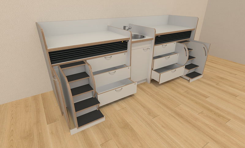 # Changing table, 290 cm wide