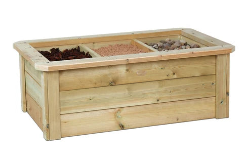 Plantenbak met drie vakken