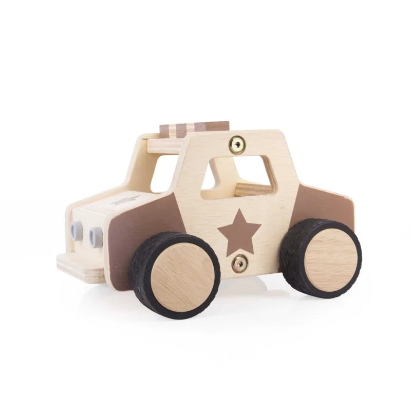 Houten politieauto