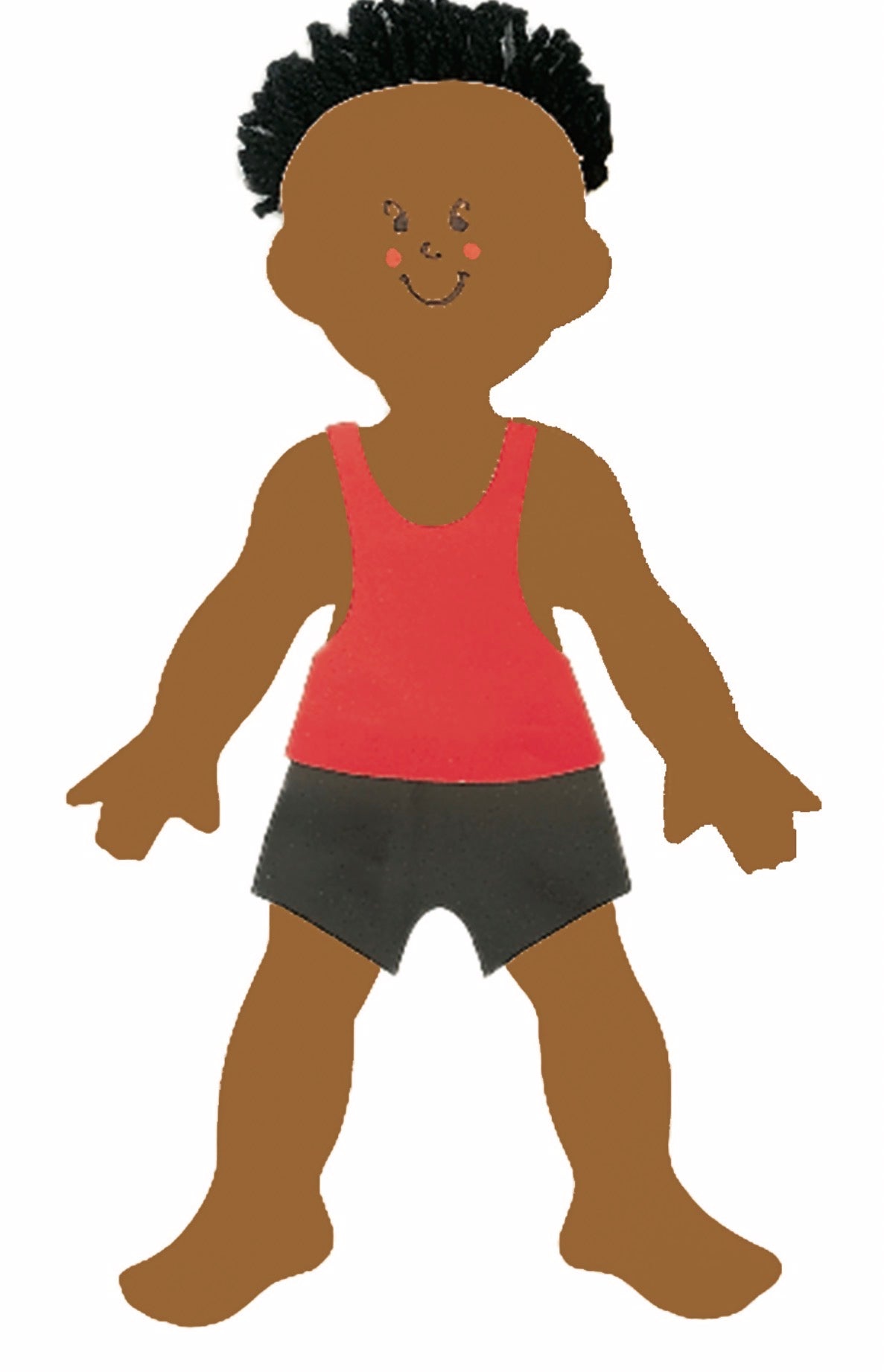 Multicultureel kinderfiguren karton, assortiment van 24 stuks