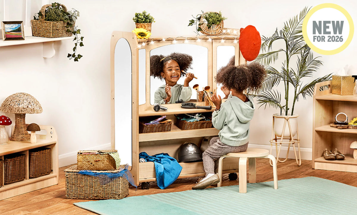 Verrijdbaar Verkleedmeubel & kaptafel in-1