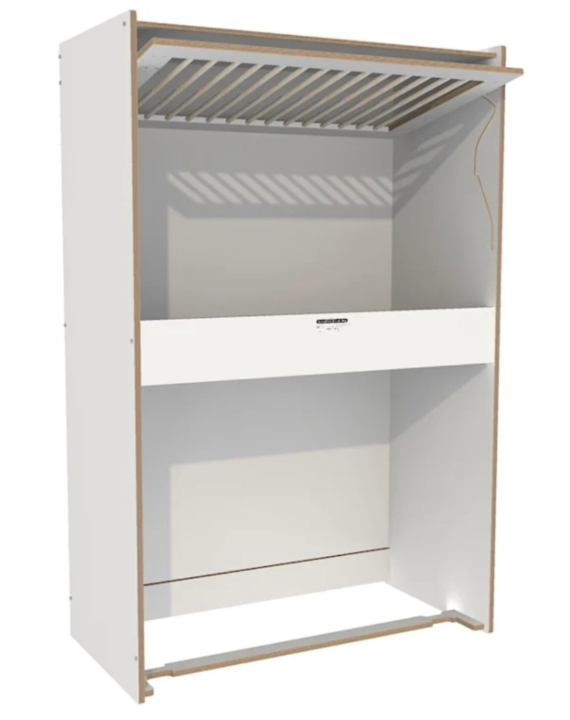 # Hoogslaper Basic wit, kantelhek met spijlen