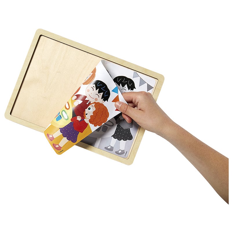 Puzzle Set School Times, set of 4