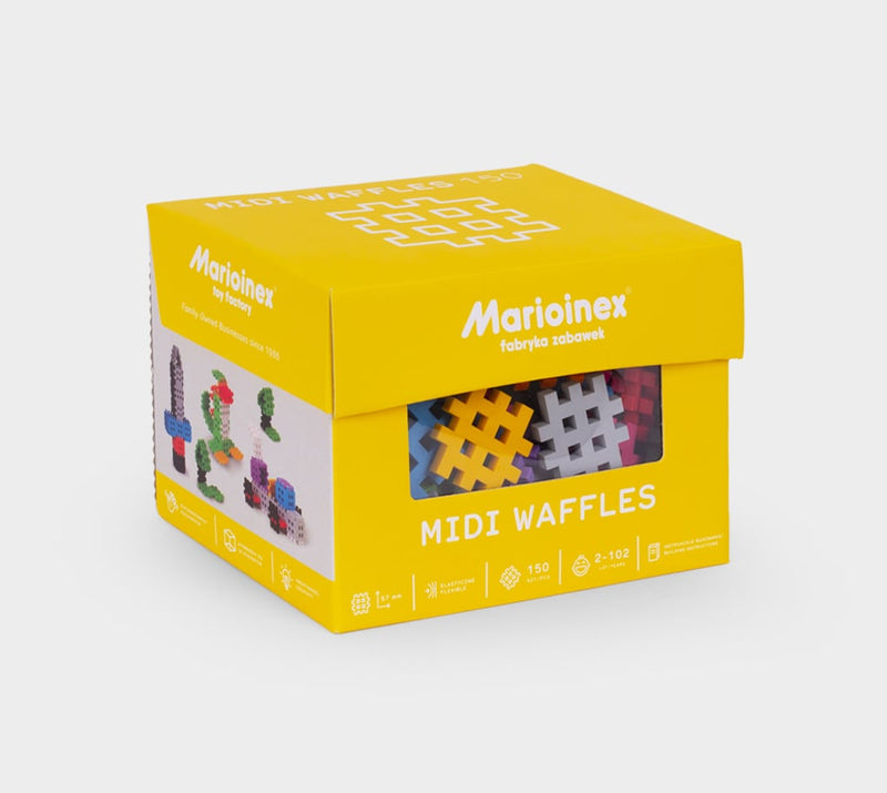 Midi Waffle Building Blocks, 150-piece (Plus-Plus)