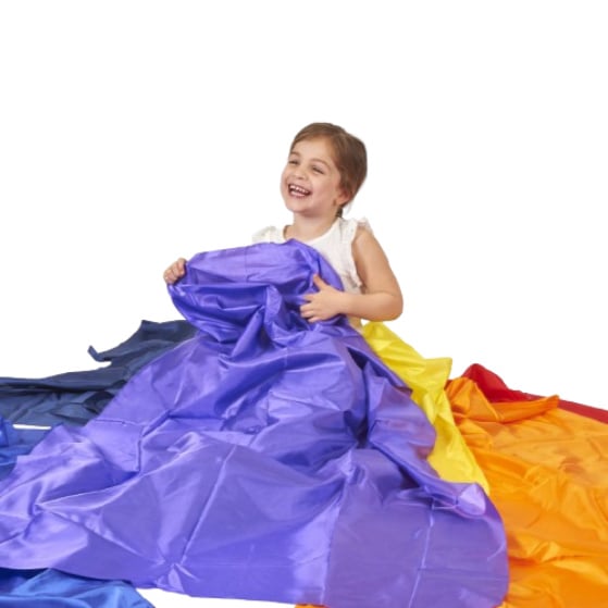 Tickit silk cloths in rainbow colours, set of 7