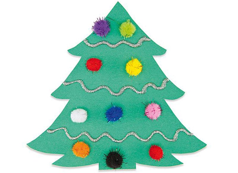 Pompons, glitter, set van 250 ass.
