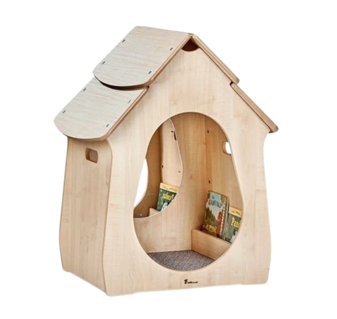 Knus speelhuisje, leeshoekje
