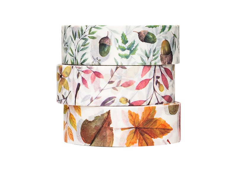 Washi tape, autumn, 3 rolls