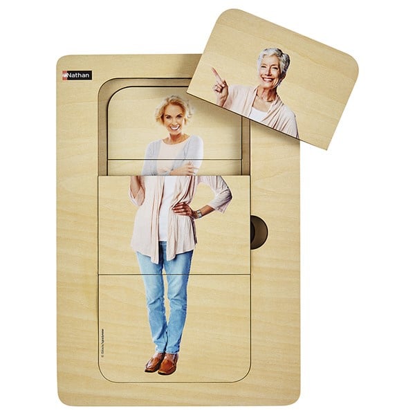 Houten puzzel, Een vrouw
