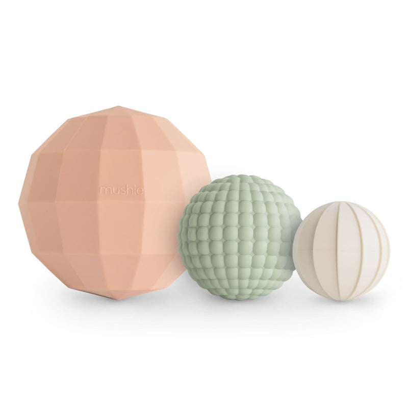 Mushie sensorische ballen - Blush