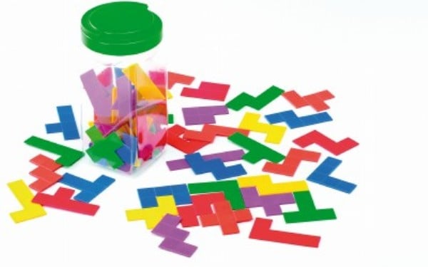 Pentominoes sliding with shapes
