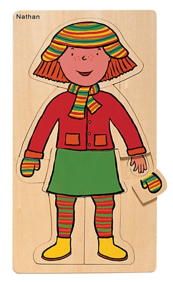 Puzzel Ontdek je lichaam, meisje