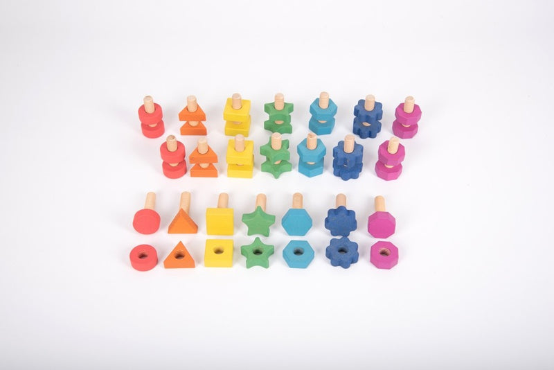 Tickit regenboog Bouten en Moeren, 21 stuks