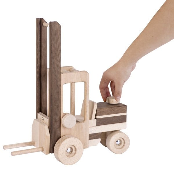 Heftruck met pallet nature