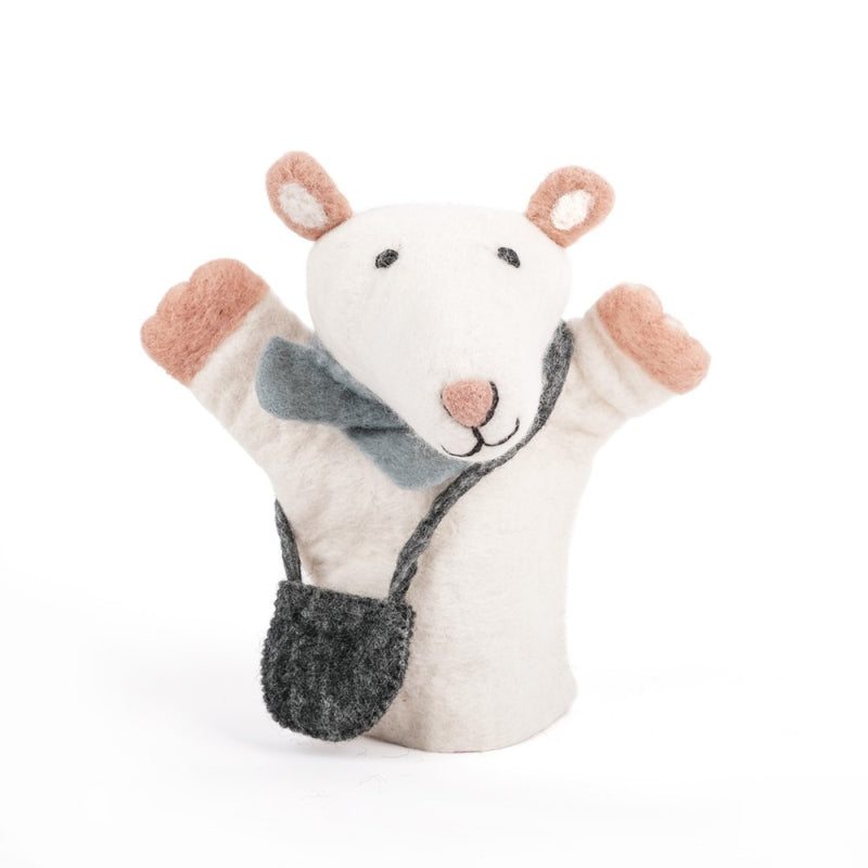Handpop Witte Muis 3D