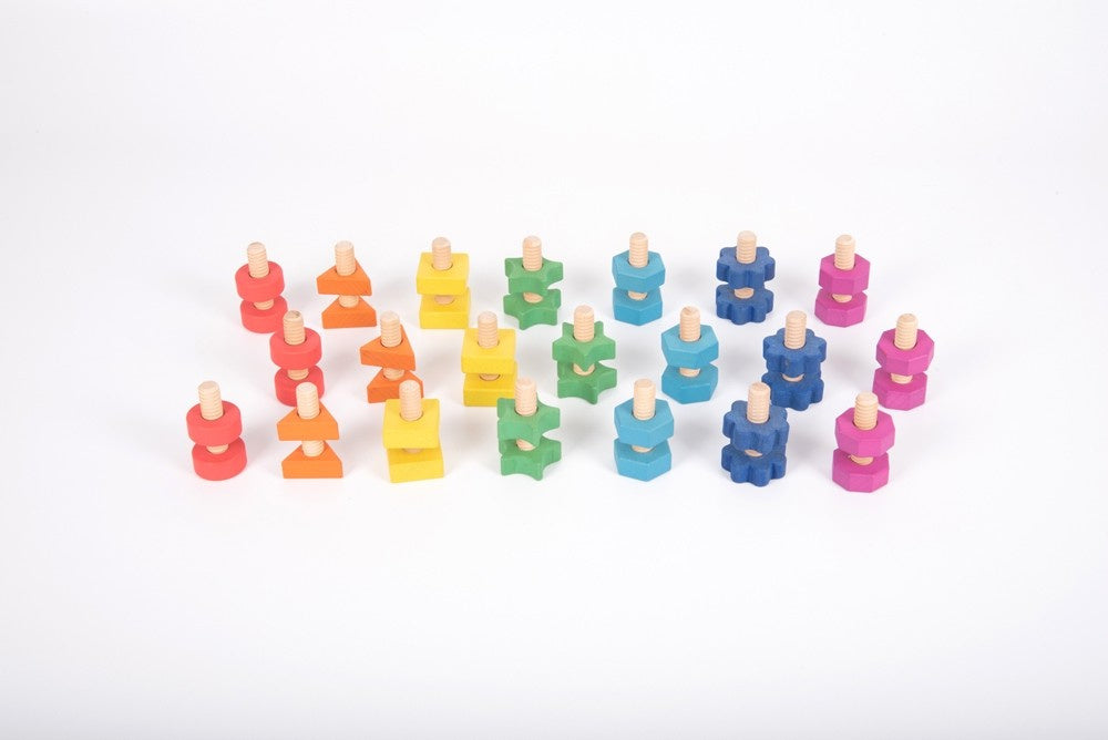 Tickit regenboog Bouten en Moeren, 21 stuks