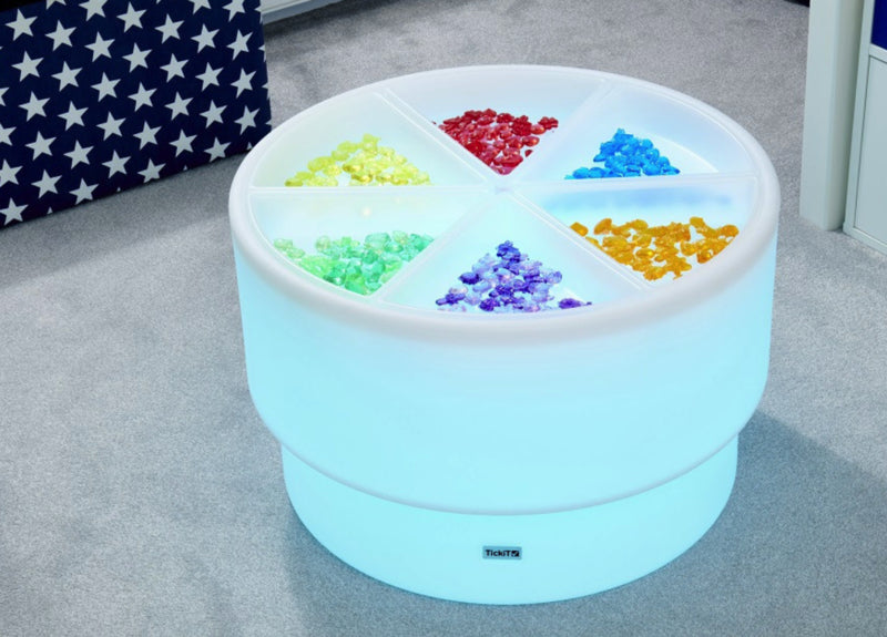 Tickit discovery tubs in transparent pie shape, 6 pieces