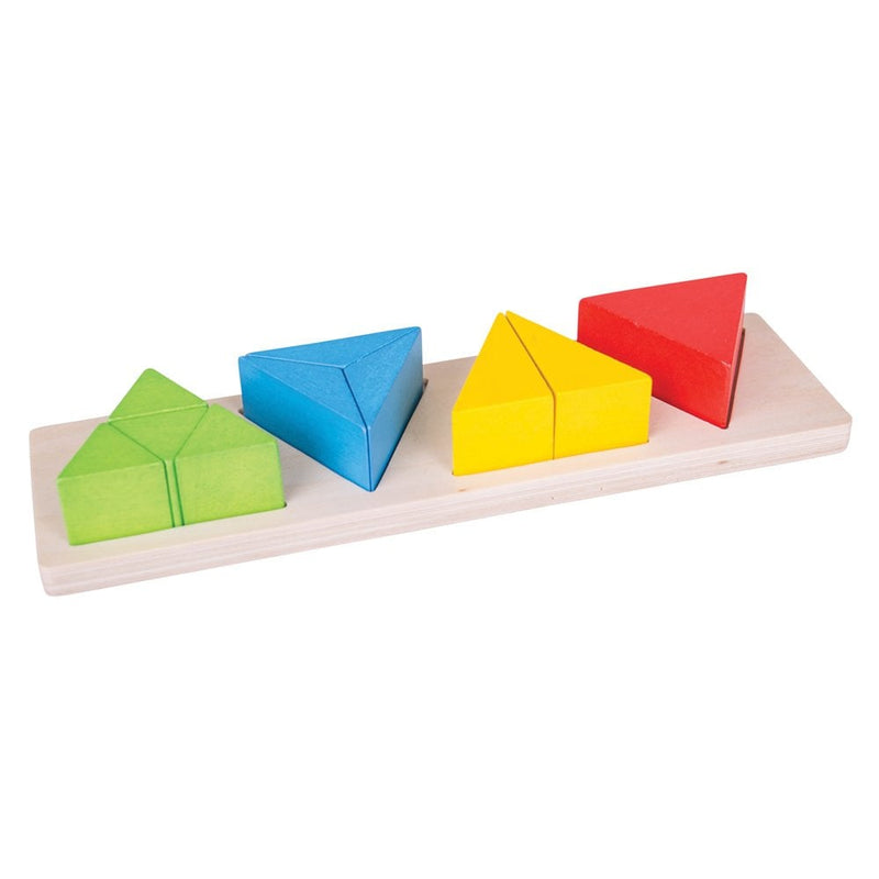 Houten driehoek puzzelbord