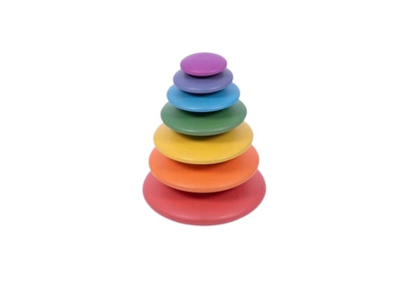 Tickit houten pebbels regenboogkleuren