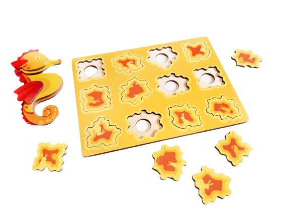 Set van 3 houten puzzels, thema 'Spot'