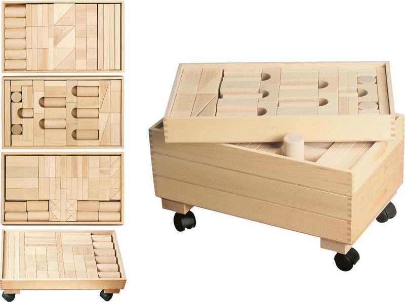Building blocks trolley 194-piece