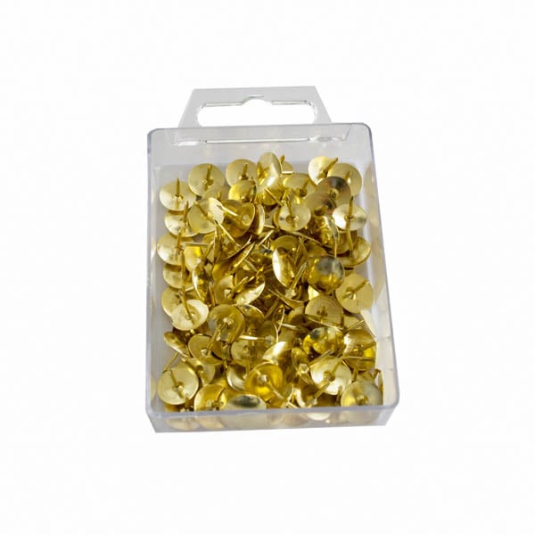 Thumb tacks, copper plated, 100 pieces