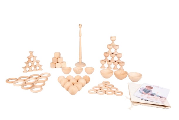 Tickit Loose Parts Natural Set 63-Piece